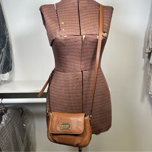 Michael Kors Light Brown Leather Crossbody Bag (Small)